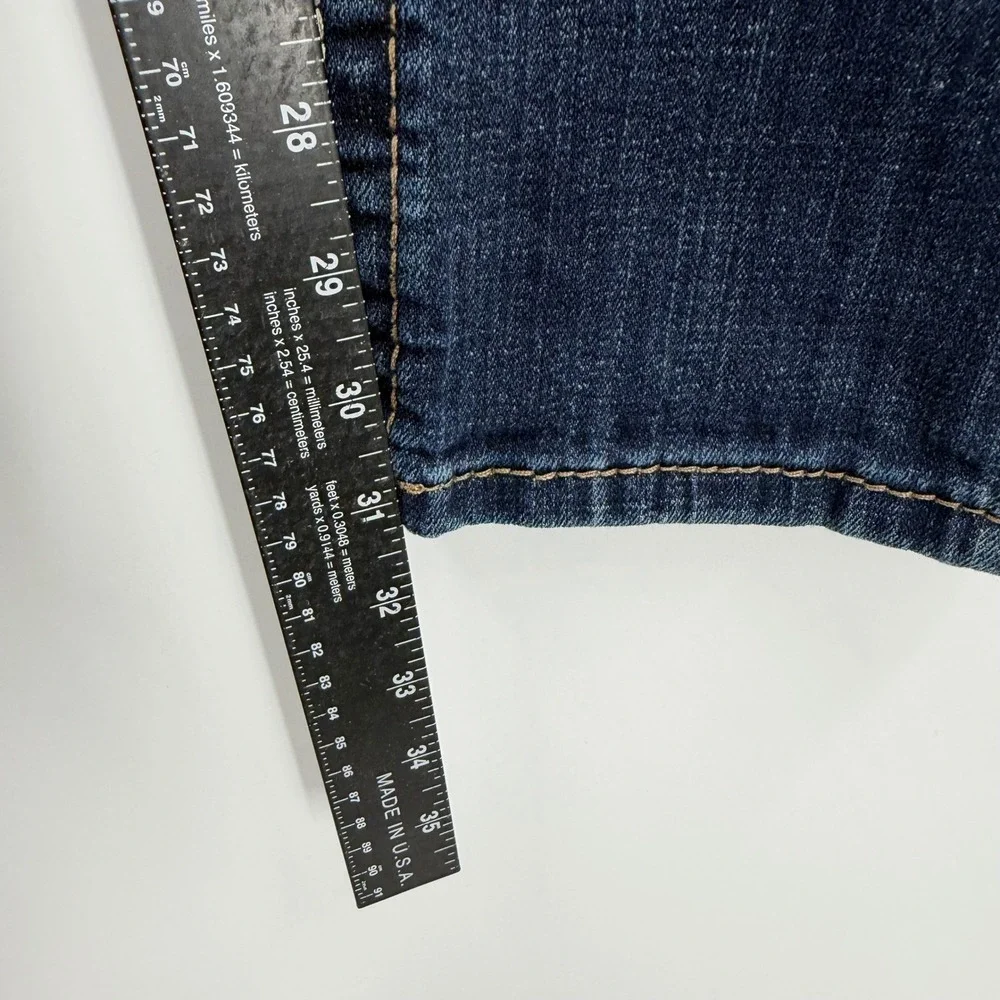 BKE Alec Straight Leg Jeans Mens 28R Dark Wash Denim Contrast Stitch Stretch